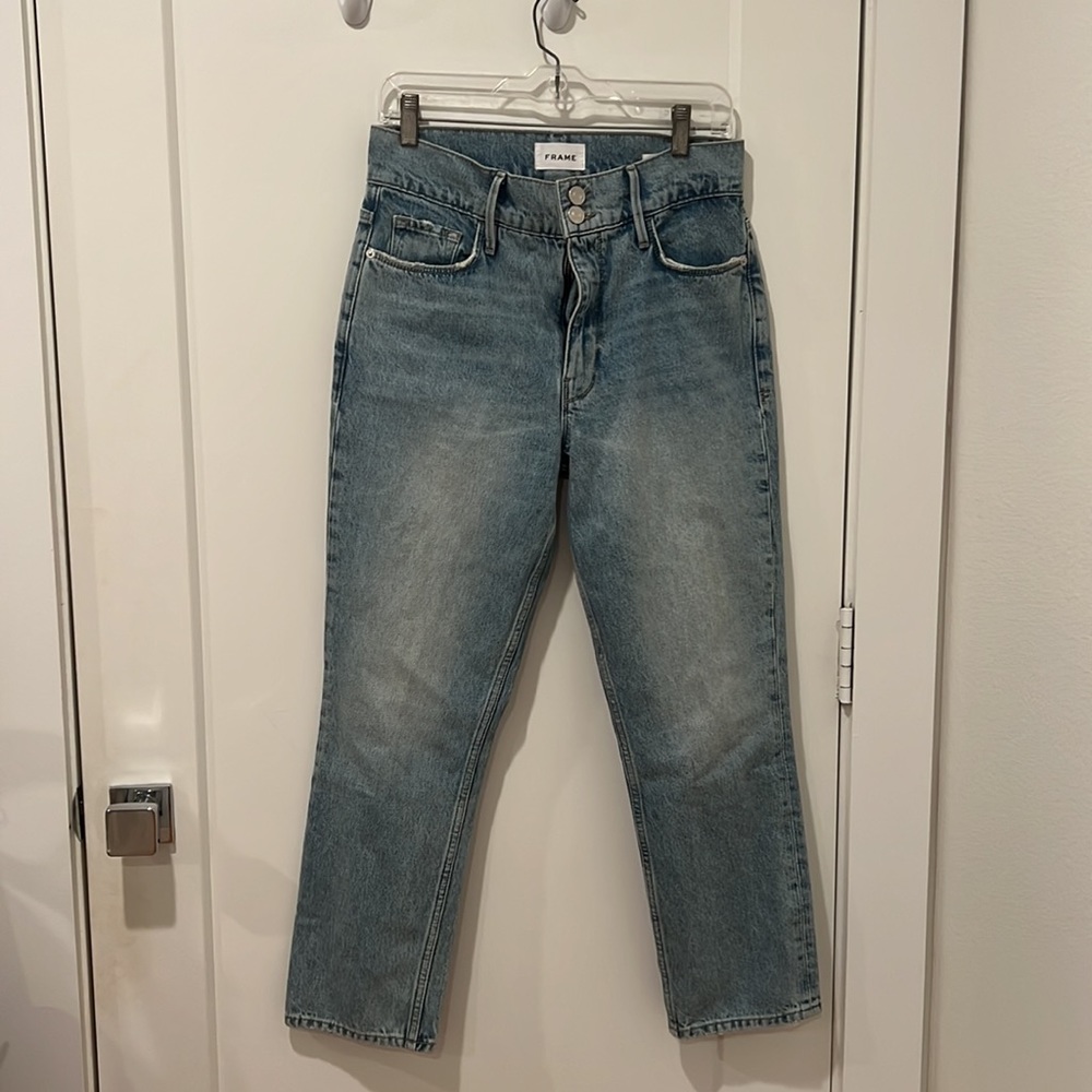 Frame Le Pixie Sylvie Slender Straight Light Wash - Picture 2 of 5